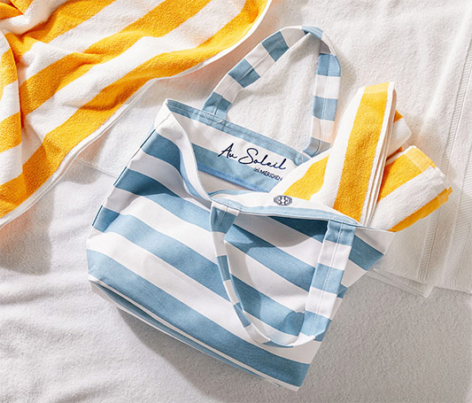 Striped Beach Tote image